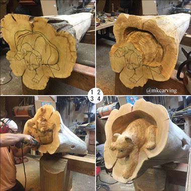 Деревянные скульптуры талантливого резчика по дереву Мориюки Коно (23 фото)
